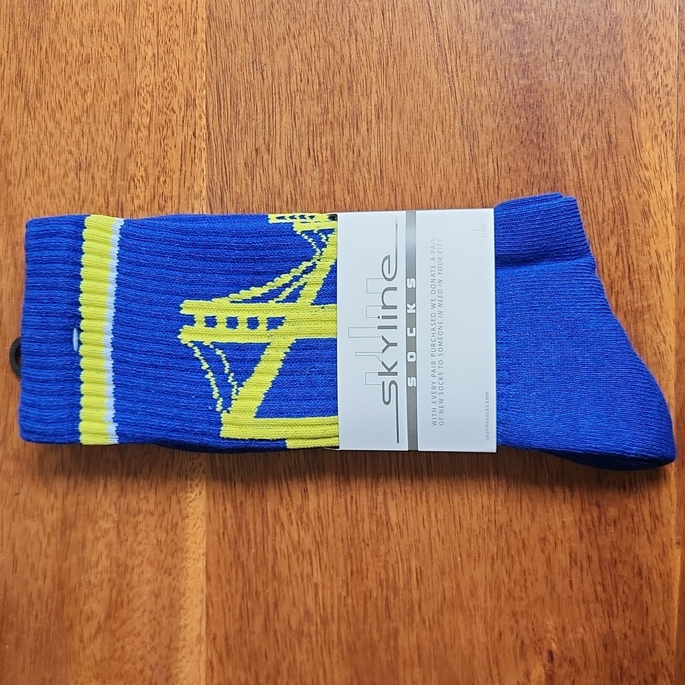 Golden State Warriors Socks - San Francisco Skyline - NWT, Unisex